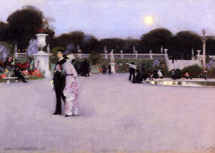 luxembourg gardens paris, john singer sargent painting