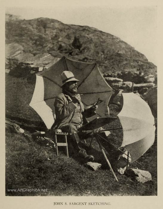 JOHN S. SARGENT SKETCHING. photo