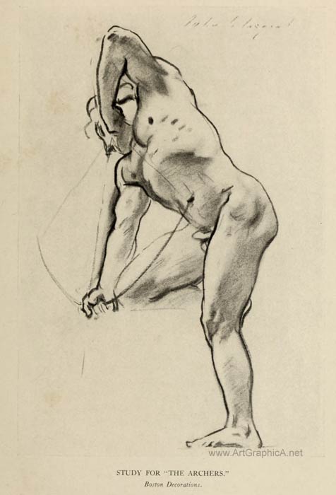 study for the archers, john sargent
