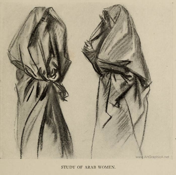 study of arab women, john singer sargent