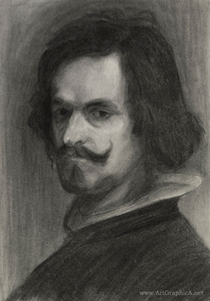 velaquez study, drawing