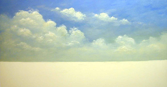 painting clouds in acrylics