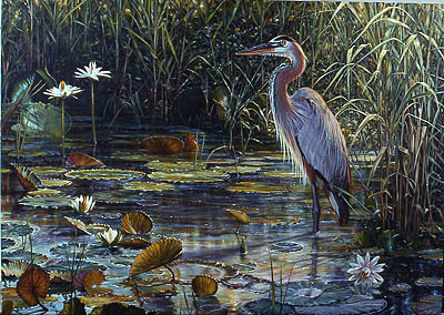 heron painting