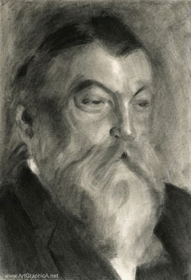 anders zorn, charcoal portrait