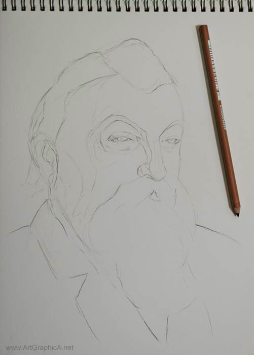 portrait, wolffs carbon pencil