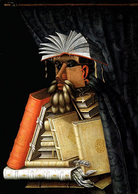 The Librarian, fine art canvas reproduction print