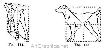 dogs in perspective, art demo