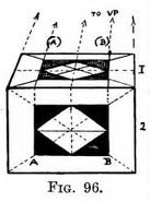 cube in perspective, drawing in perspective