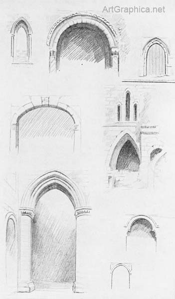 how to draw arches, arches in perspective, free art book