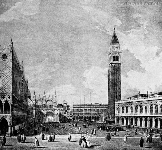 canaletto perspective, st mark's square venice