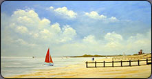 acrylic beach scene