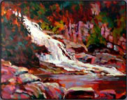 waterfall painting