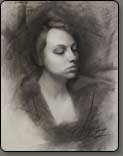 charcoal drawing, portrait in charcoal, free art lesson