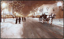 winter scene, horse and carriage