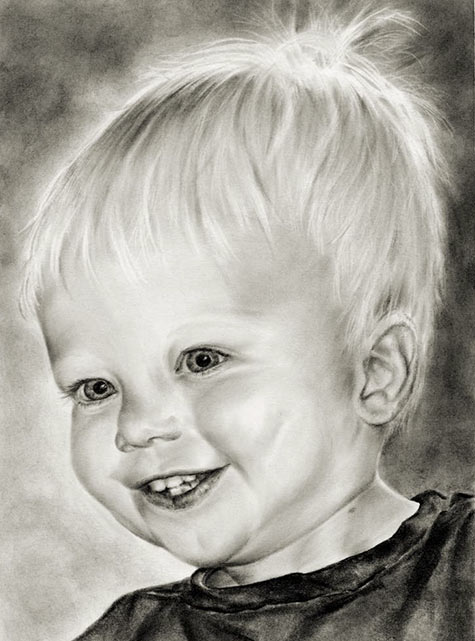 Portrait Drawing MY DAUGHTER AT AGE TWO 