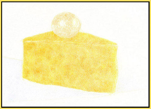 color pencil tips cheese drawing