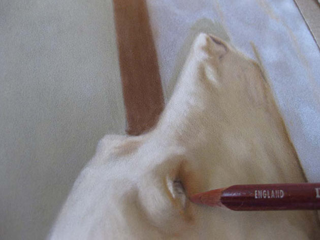 detailed pastel drawing