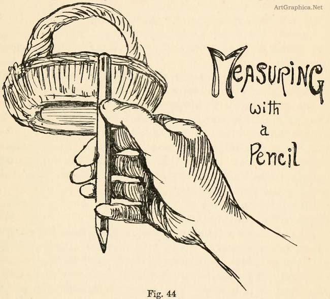 measuring with a pencil, perspective for beginners