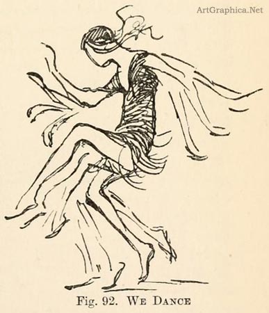 dancing figure, free art book