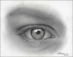 desenho realista de olho
