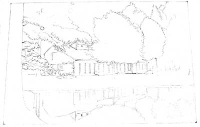 layout sketch, line drawing