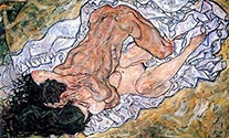 embrace, the loving by Egon Schiele