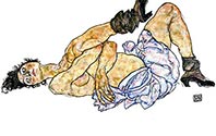 Reclining Female Nude by Egon Schiele