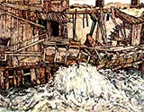 Old Mill art by Egon Schiele
