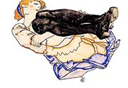 Blue Stockings by Egon Schiele