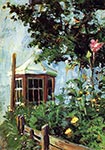 House, Bay Window in the Garden by Egon Schiele