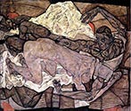 Lovers, Man and Woman by Egon Schiele