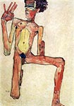 Kneeling Nude, Self-portrait, 1910 by Egon Schiele