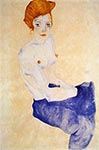 Seated Girl, 1911 by Egon Schiele