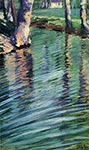 Trees Mirrored in a Pond by Egon Schiele