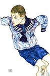 Boy in a Sailor Suit, 1913  by Egon Schiele