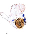 Woman in Blue Stockings by Egon Schiele