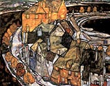 The House-Bend (aka Island City), 1915 by Egon Schiele