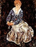 edith Schiele, Sitting by Egon Schiele