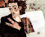 Self-Portrait with Black Earthenware Vessel, 1911 by Egon Schiele