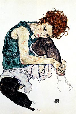 Seated Woman with Bent Knee, 1917 by Egon Schiele</div>
     </div>

      <h3>Purchase</h3>
      <!-- standard British -->
      <div class=