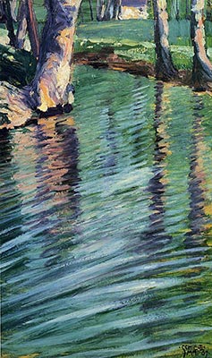 Trees Mirrored in a Pond by Egon Schiele</div>
     </div>

      <h3>Purchase</h3>
      <!-- standard British -->
      <div class=