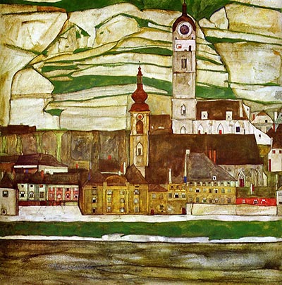 Stein on the Danube with Terraced Vineyards by Egon Schiele</div>
     </div>

      <h3>Purchase</h3>
      <!-- standard British -->
      <div class=