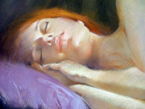 nude pastel portrait