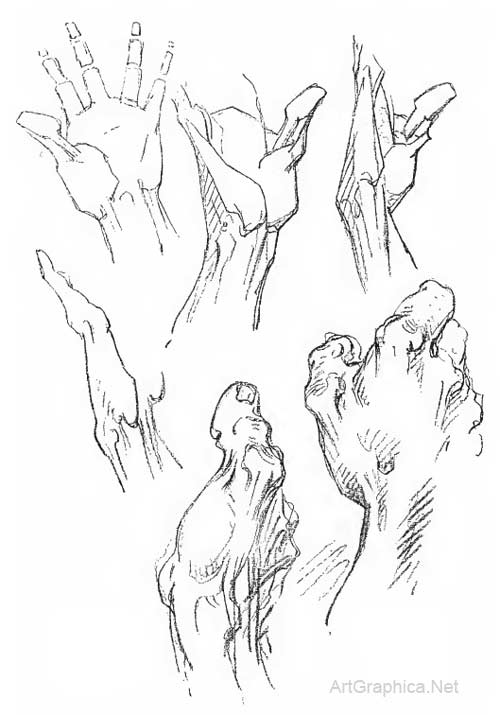 hand studies, george bridgman