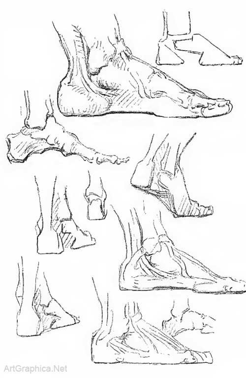 how to draw feet