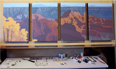 grand canyon oil painting art lesson