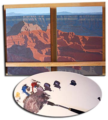 painting the canyon, palette