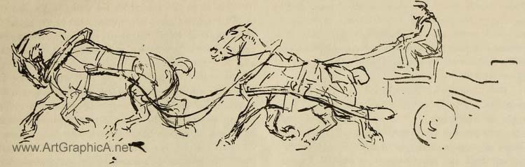 horse and carriage drawing