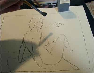 female nude, draw people