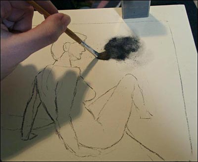 figure drawing, drawing people, charcoal figure